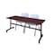 Kobe Rectangle FlipTop Table, 72" W, 29" H, Laminate Top, Mahogany MKFT7230MH47GY - alternate 1